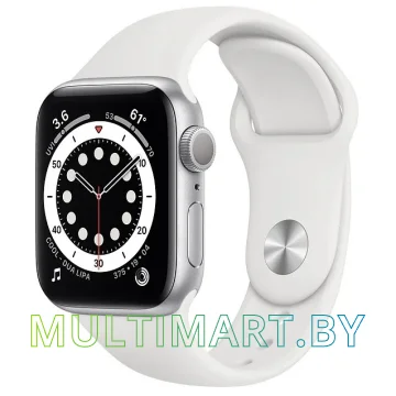 Умные часы Apple Watch Series 6 40 мм (алюминий серебристый/белый спортивный)